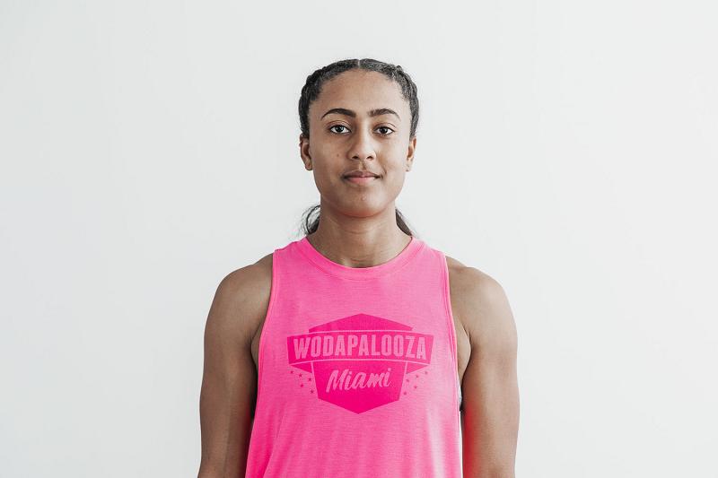 Pink Nobull WoWodapalooza High-Neck Tank Women\'s Tanks | CA P2250J